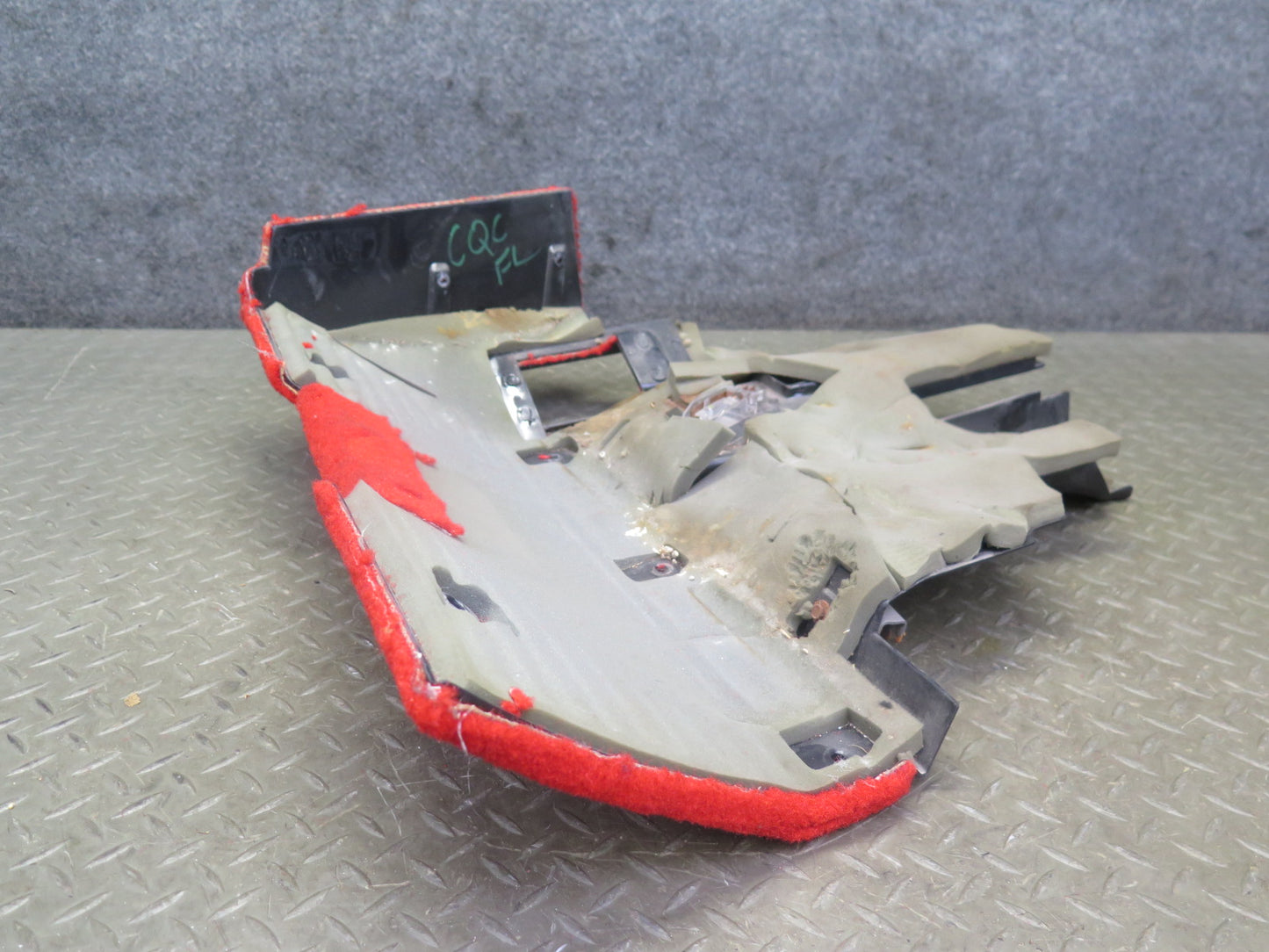 90-93 Chevrolet Corvette C4 A/T Left Under Dash Trim Panel Carpet Cover RED OEM