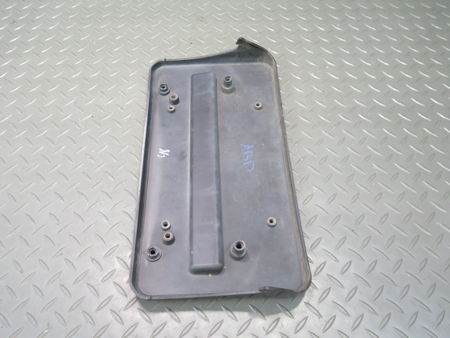 01-06 BMW E46 330ci Front Bumper License Plate Cover Panel Black 7065471 OEM