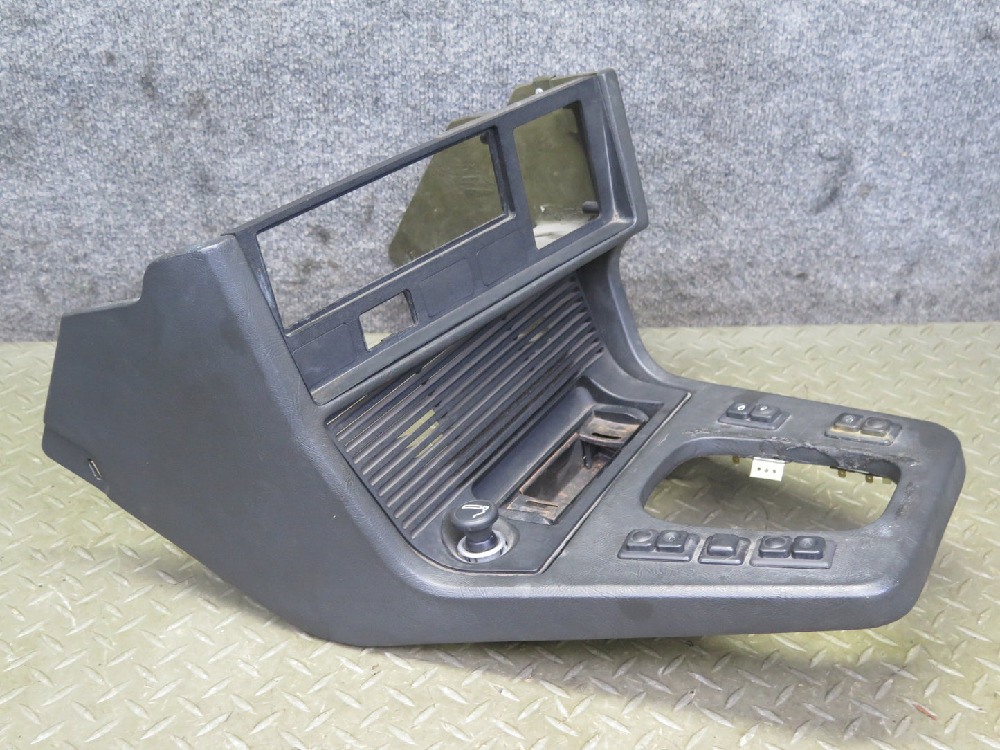 83-87 BMW E24 633CSI Dash Center Console Shifter Trim w Switch Black OEM