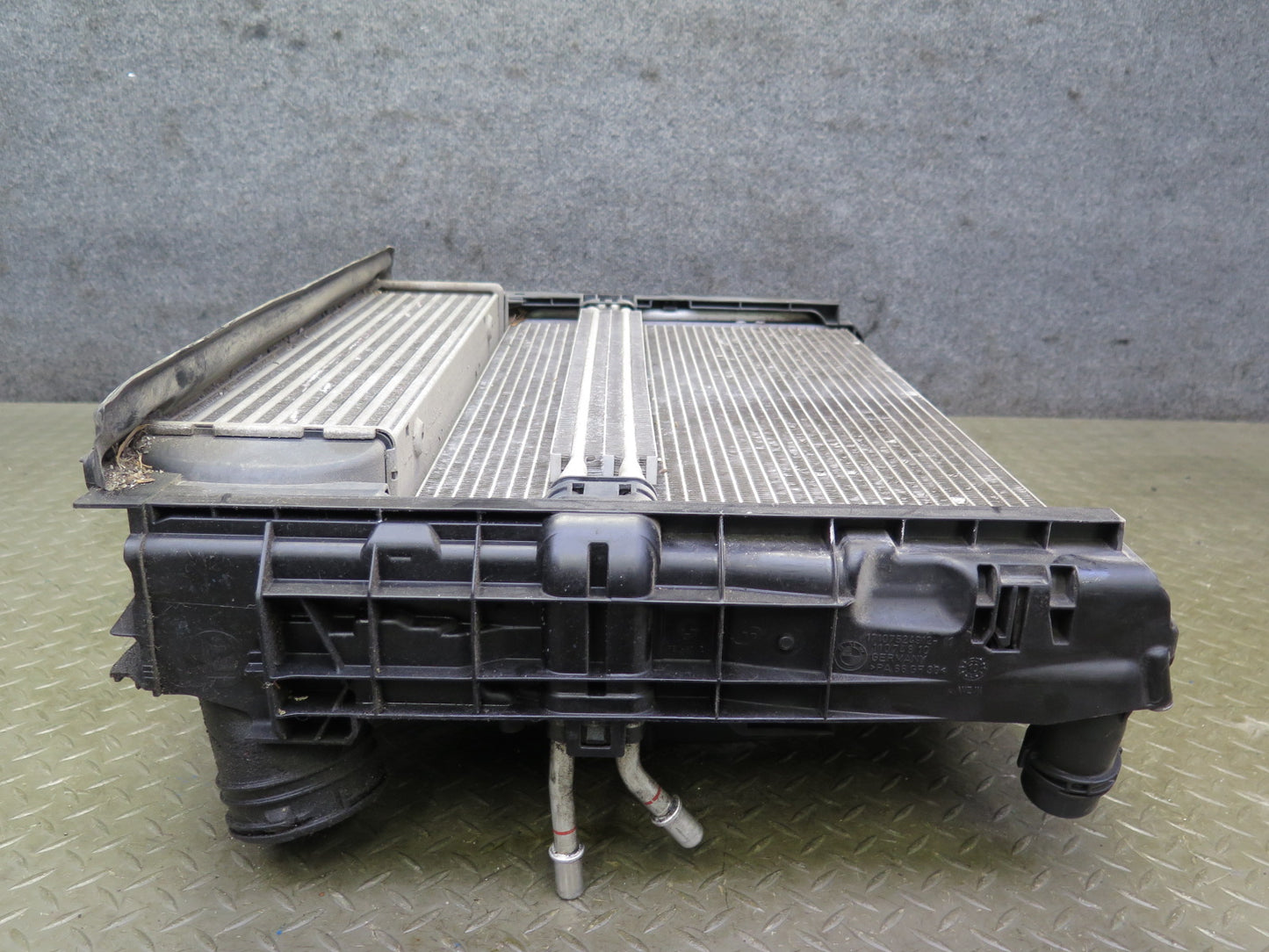 07-13 BMW E90 E93 335i N55 M/T Engine Radiator A/C Condenser Oil Cooler Fan OEM
