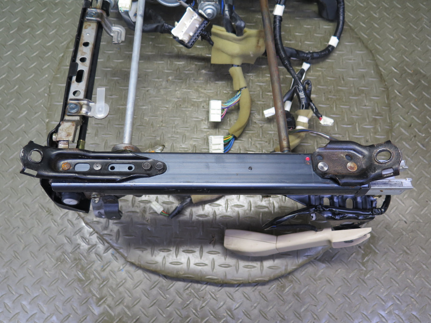 97-00 Lexus LS400 Front Left Seat Lower Frame Track Rail w Motor & Wire OEM