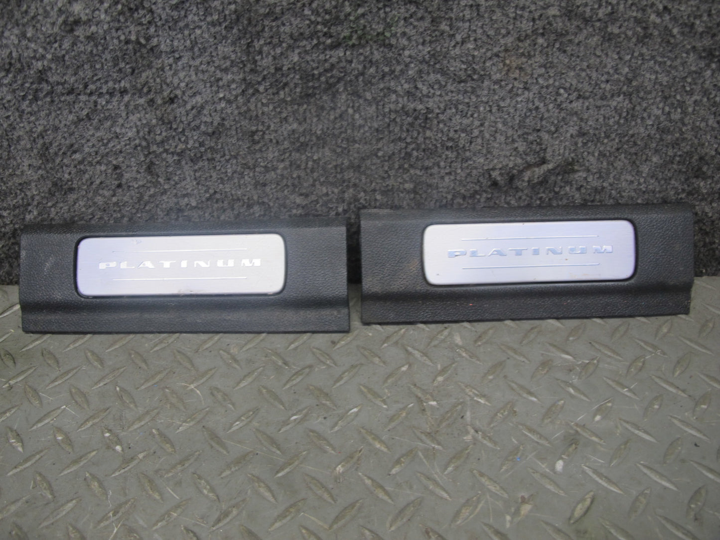 2007-2014 Cadillac Escalade Front & Rear Door Scuff Sill Plate Trim Panel Set