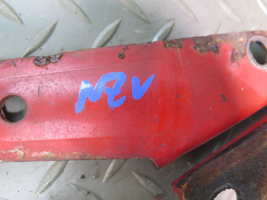 84-86 Nissan Z31 300ZX 2+0 Turbo Set of 2 Front Left Right Hood Hinge RED OEM