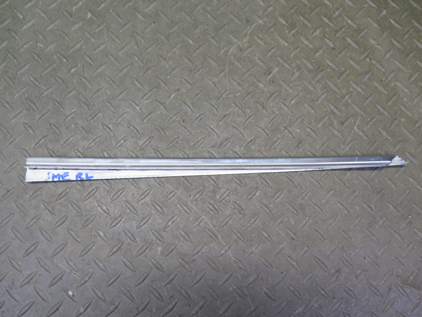 74-83 Mercedes W123 Rear Left Door Window Chrome Trim Cover Molding Set OEM