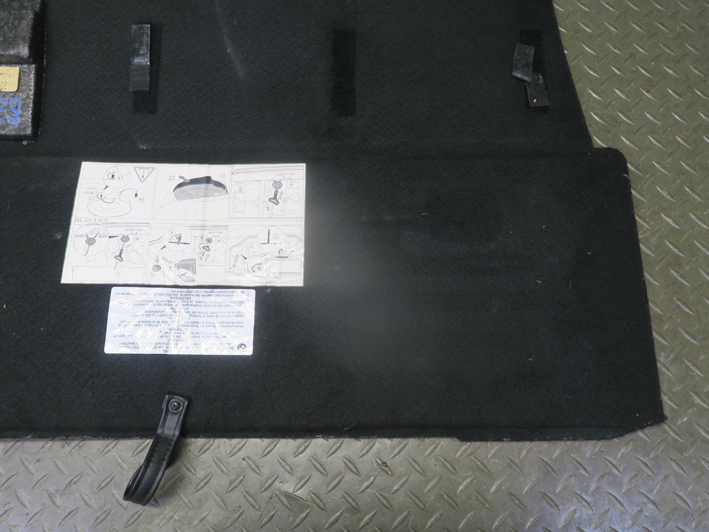 96-02 BMW E36/7 Z3 Roadster Rear Trunk Floor MAT Carpet Cover 8399299 OEM