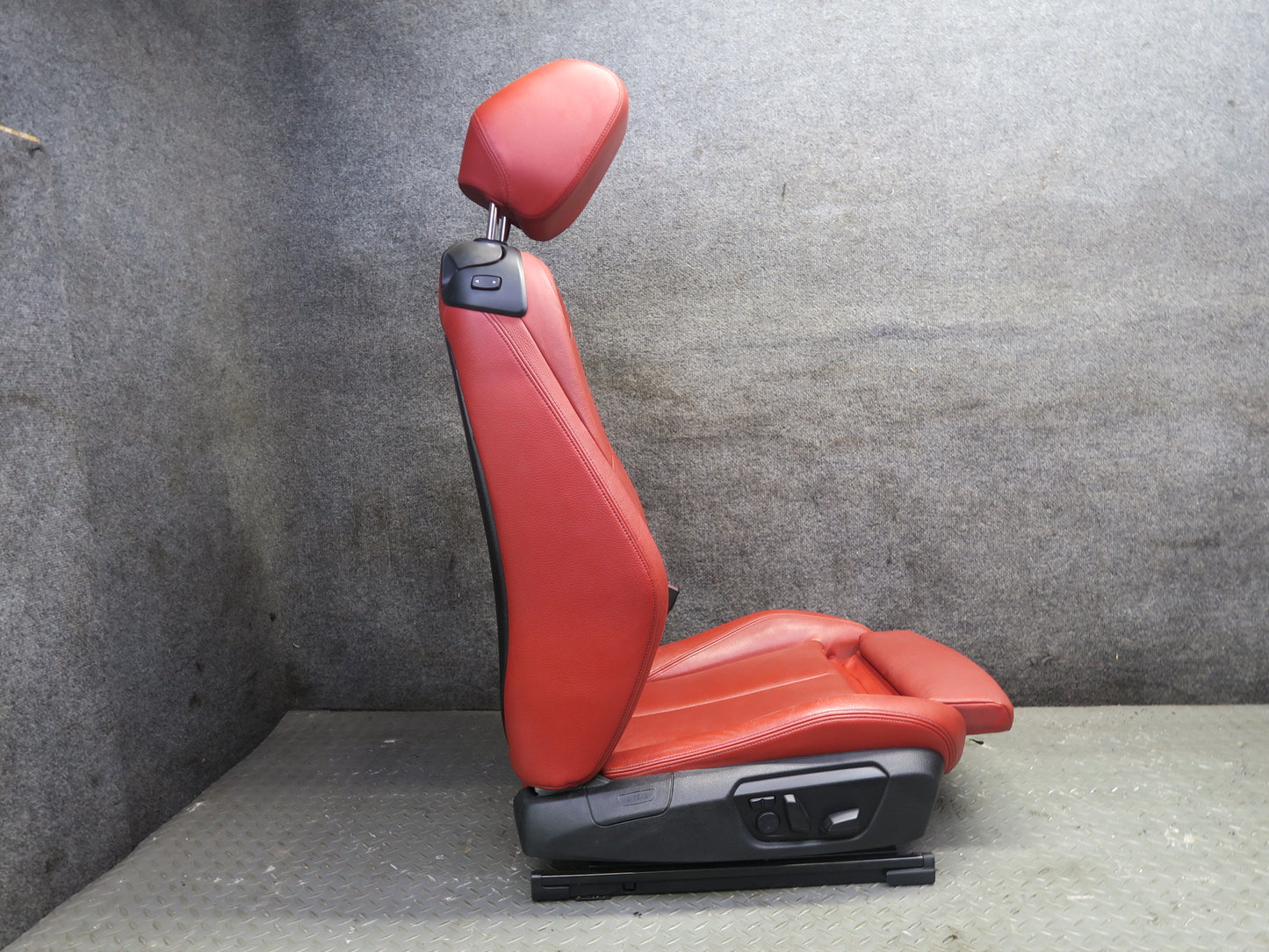 14-16 BMW F32 435i Front Sport Leather Heated Seat Set Coral RED OEM
