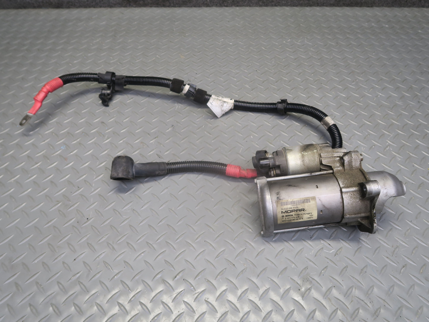 2017-2023 Alfa Romeo Stelvio 2.0L Engine Starter Motor W/ Positive Battery Cable