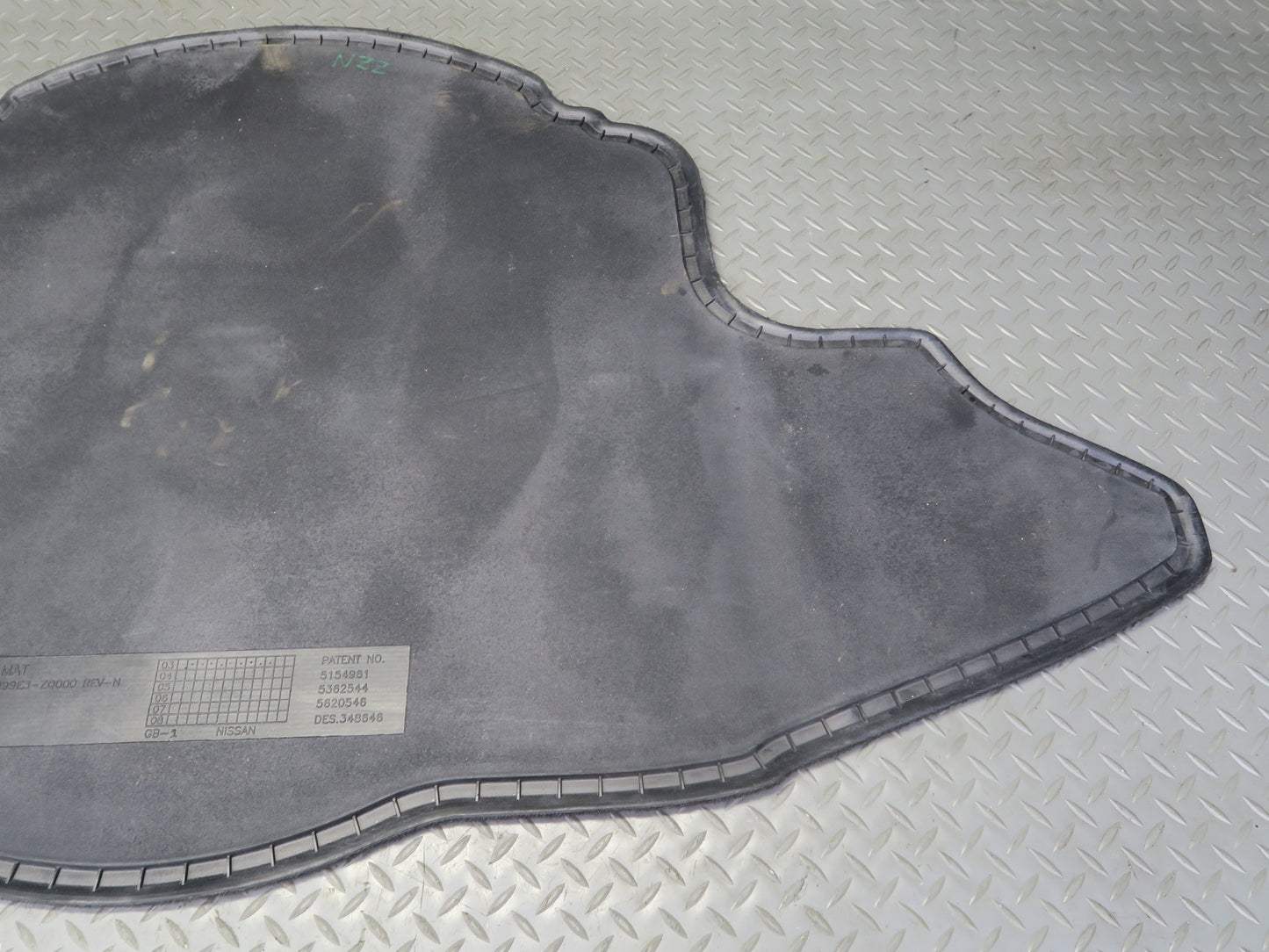 04-09 Nissan Z33 350Z Convertible Rear Trunk Carpet MAT Black 999E3-ZQ000 OEM