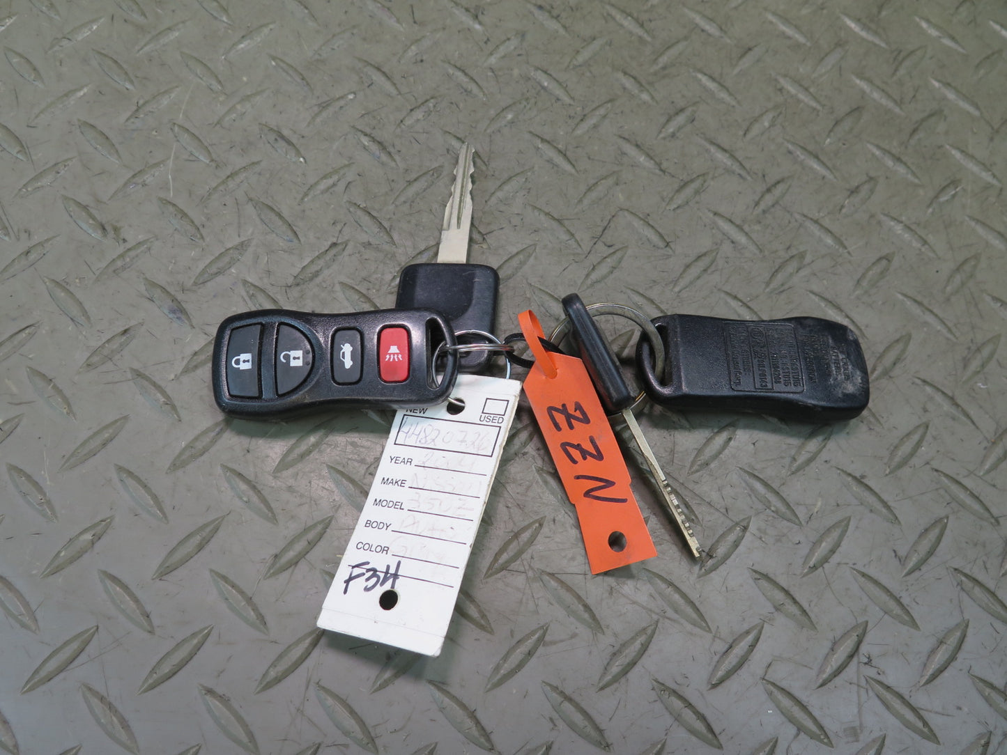 2004 Nissan Z33 350Z Convert A/T ECU ECM Ignition Door Glove Lock KEY Set OEM