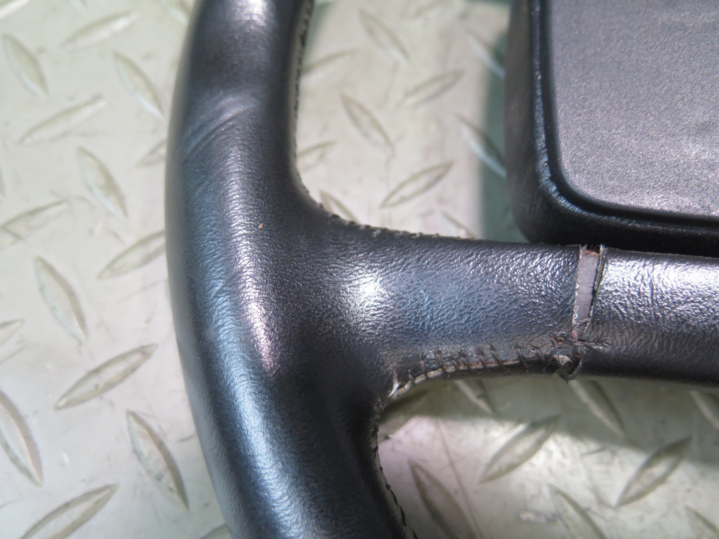 1984-1989 Porsche 928 Leather Steering Black w Horn Pad Cover