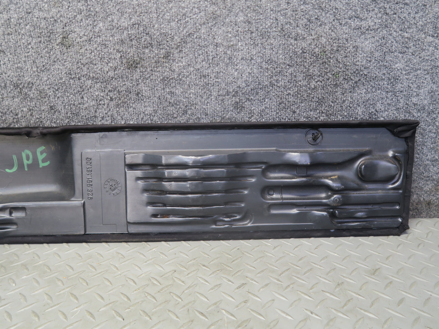 1984-1991 Porsche 928 Rear Trunk Tool Holder Trim Cover Panel 92855118106