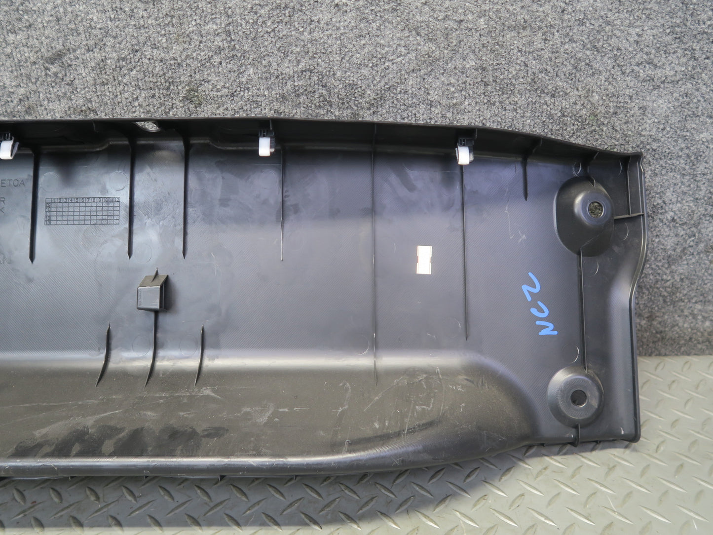 10-19 Nissan Z34 370Z Convertible Rear Trunk Scuff Sill Plate Trim Panel OEM