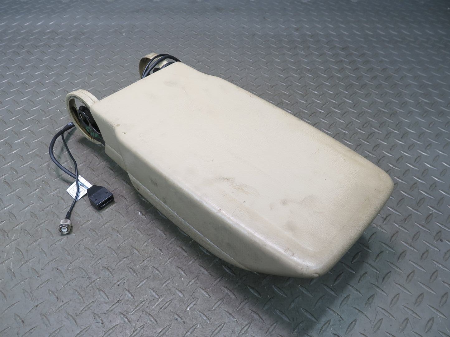 94-99 Mercedes W140 S420 S500 Center Console Armrest Phone Storage Lid Beige OEM