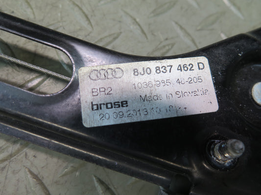 08-15 Audi TT S 8J Front Right Door Power Window Regulator w Motor OEM