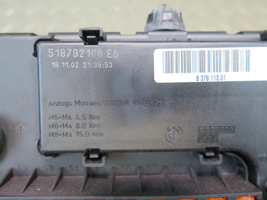 03-08 BMW E85 Z4 Dash Fuse Relay Box Module 8378113 OEM