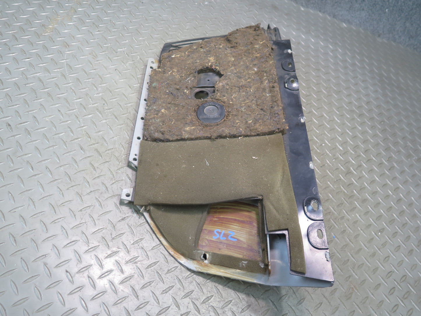 86-89 Mercedes R107 560SL Dash Lower Right Kick Trim Cover Panel Beige OEM
