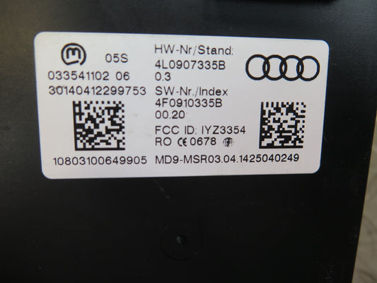 10-15 Audi 4L Q7 Remote Start Computer Control Module 4L0907335B OEM