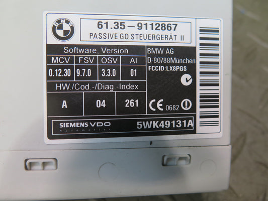 2006-2008 BMW E64 E63 M6 Keyless Entry Passive GO Control Module 9112867