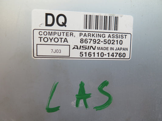 07-09 Lexus UVF46L LS600h LS460 Parking Assist Control Module 86792-50210 OEM