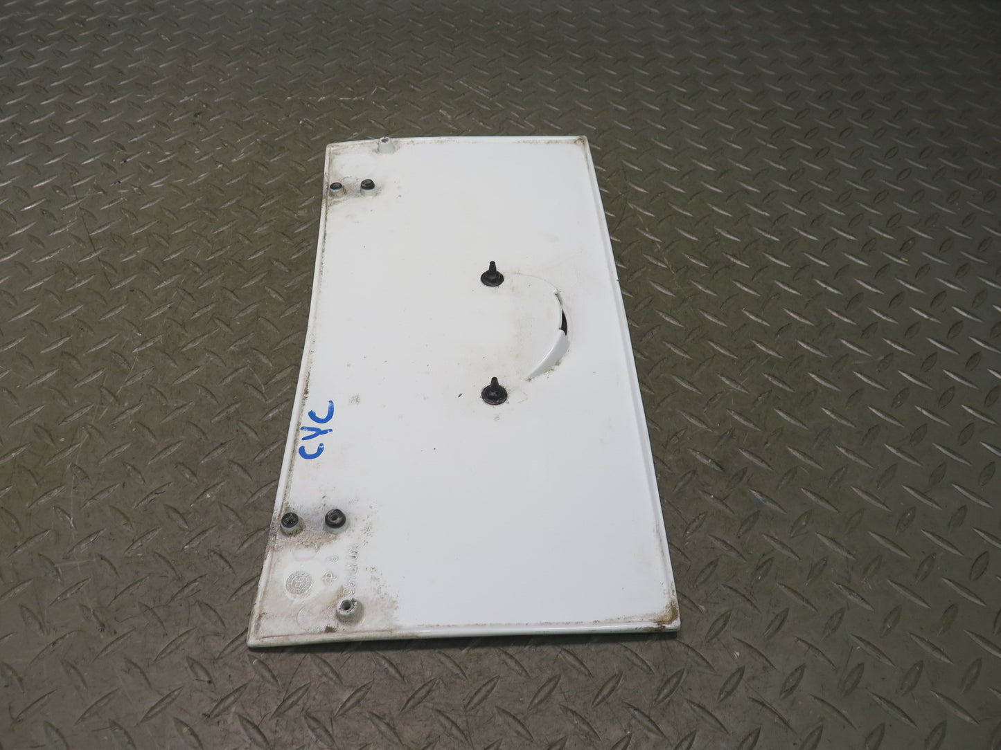 86-96 Chevrolet Corvette C4 Fuel Tank Filler Door Lid w Emblem White 14047485