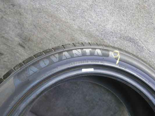 Advanta ER800 Tire 245/45 R18 100H M+S 3625 10/32 Tread