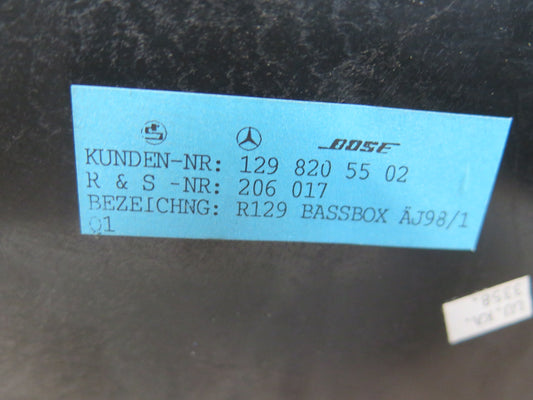 98-02 Mercedes R129 SL500 SL600 Rear Bose Subwoofer Speaker Box 1298205502 OEM