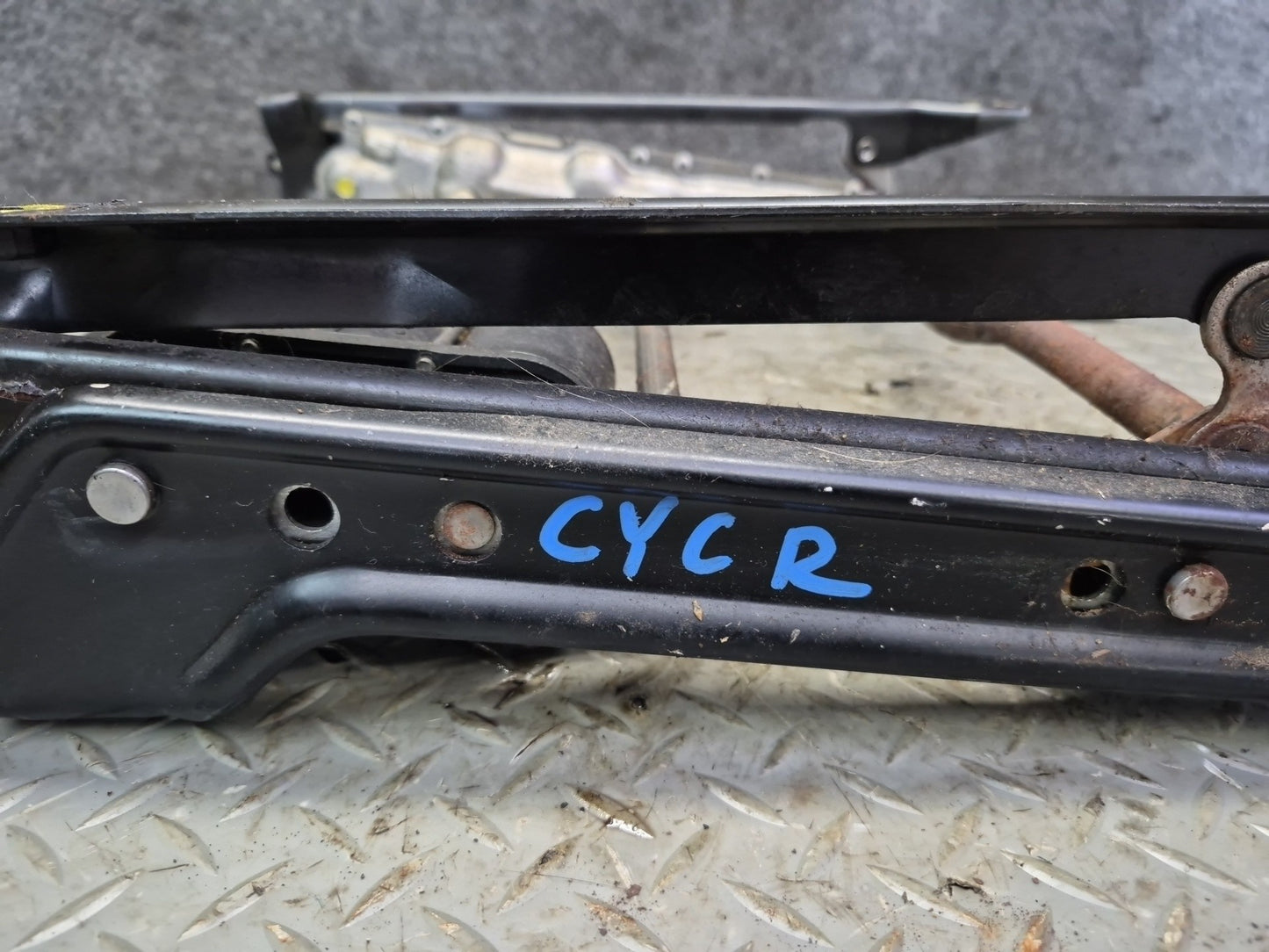 90-96 Chevrolet Corvette C4 Front Right Seat Lower Track Rail w Motors OEM