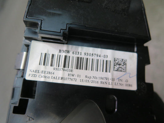 2013-2020 BMW F33 F83 Convertible Roof Console Dome Reading Light Lamp 9305794