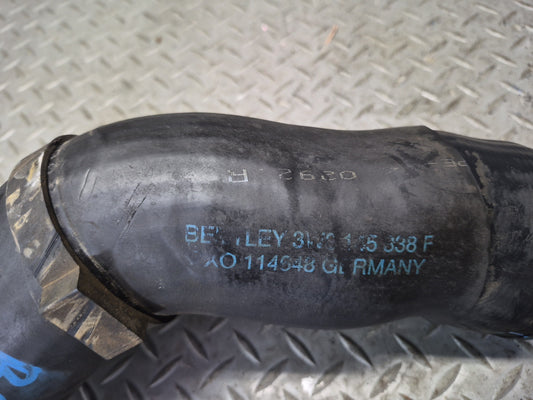 03-10 Bentley Continental GT Left Intercooler Hose Pipe Line 3W0145838F