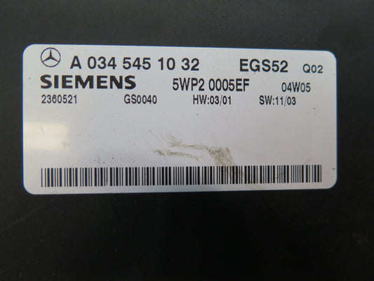 03-04 Mercedes R230 SL55 AMG TCM TCU Transmission Control Module 0345451032 OEM