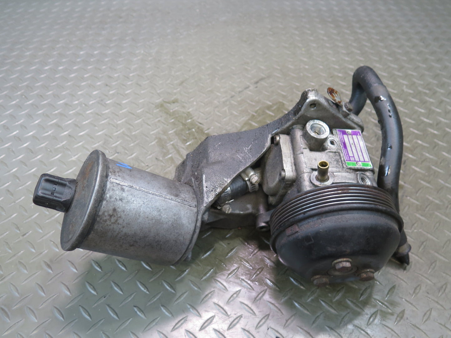 94-95 Mercedes W140 S500 M119.702 Power Steering Pump w Reservoir & Pulley OEM