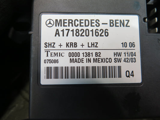 05-11 Mercedes R171 Slk-class Heated Seat Control Module 1718201626 OEM