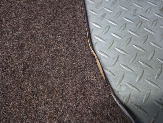 86-91 Mercedes W126 560SEL Sedan Rear Trunk Floor MAT Carpet Cover Brown Damaged