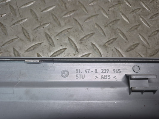 01-06 BMW E46 330CI Convert Front Left Door Scuff Sill Plate Trim Cover Gray OEM