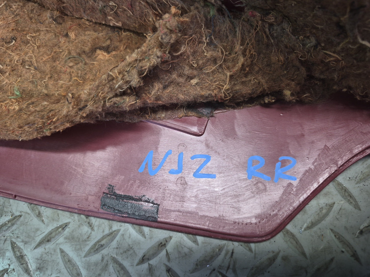 87-89 Nissan Z31 300ZX 2+0 Rear Right Trunk Trim Cover Panel RED OEM