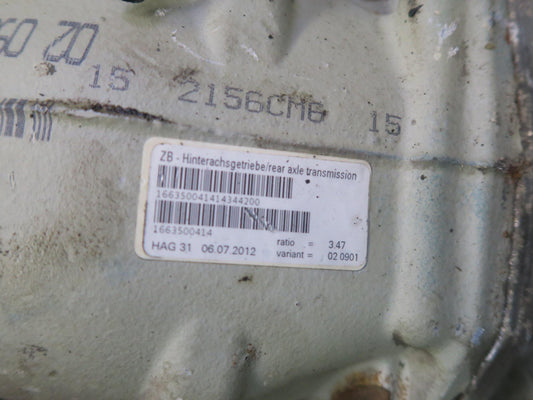2012-2015 Mercedes W166 ML63 AMG AWD Rear Differential Carrier 3:47 Ratio
