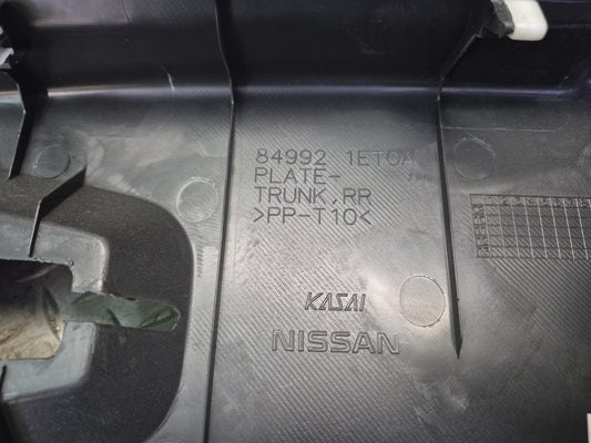 10-19 Nissan Z34 370Z Convertible Rear Trunk Scuff Sill Plate Trim Panel OEM