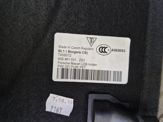 2015-2018 Porsche Macan Rear Trunk Cargo Spare Tire Floor Carpet Cover Panel