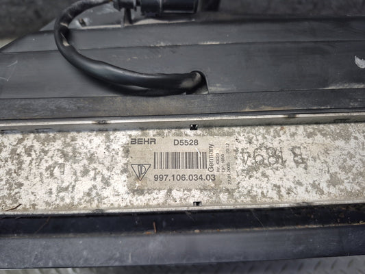 2005-2008 Porsche Boxster 987 Front Right Side Engine Cooling Radiator W/ Fan