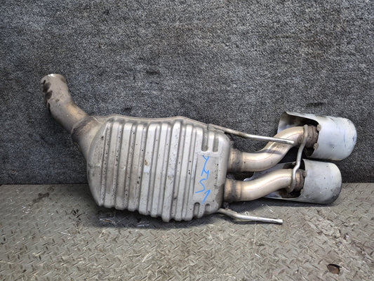 08-09 Mercedes W221 S63 AMG Set of 2 Rear Left Right Exhaust Muffler w Tips OEM