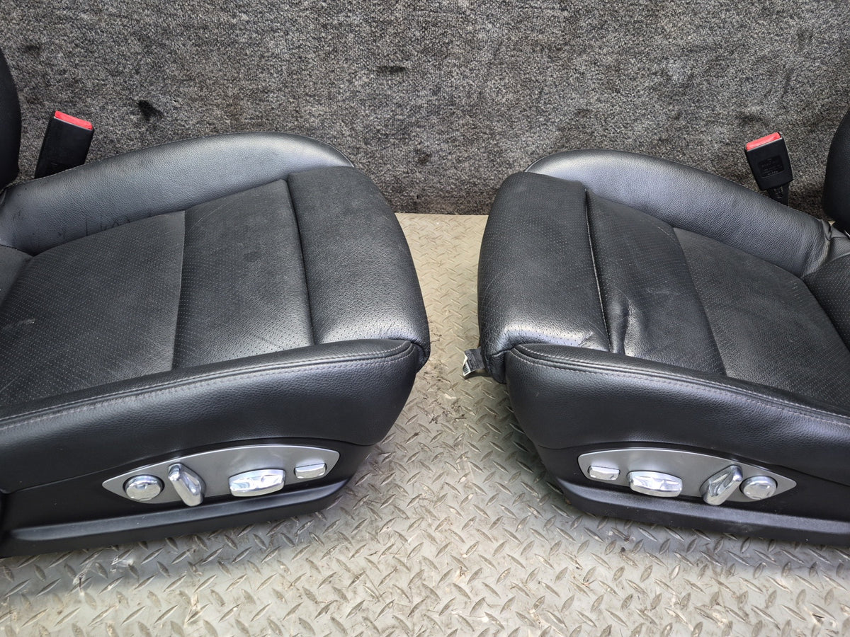 2010-2016 Porsche Panamera 970 Front & Rear Power Comfort Seat Leather Black Set