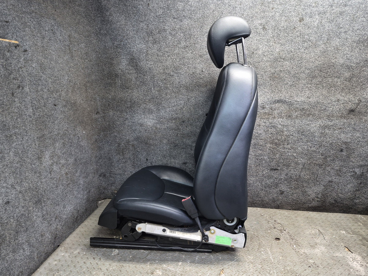 07-08 Mercedes R230 SL550 Set of 2 Front Left & Right Leather Seat Black Dmgd