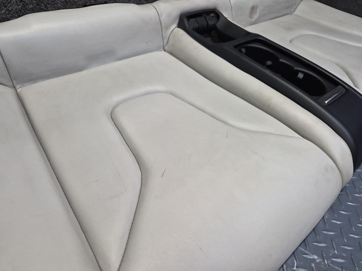 13-15 Audi RS5 8F7 Front & Rear Leather Heated Sport Seat Set Silver Damaged