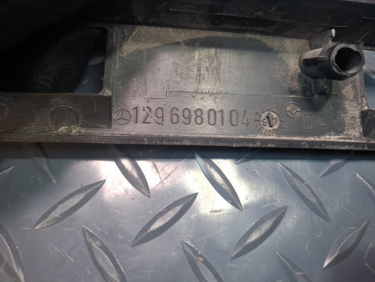 94-02 Mercedes R129 SL Rear Trunk Lid License Plate Finish Trim Panel w Lights