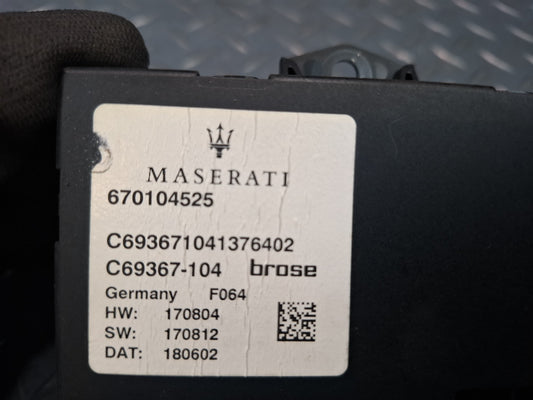 2017-2020 Maserati Levante M161 Trunk Tailgate Liftgate Control Module 670104525