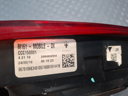 2017-2020 Maserati Levante M161 Rear Right Inner Trunk Tail Light Lamp 670106834