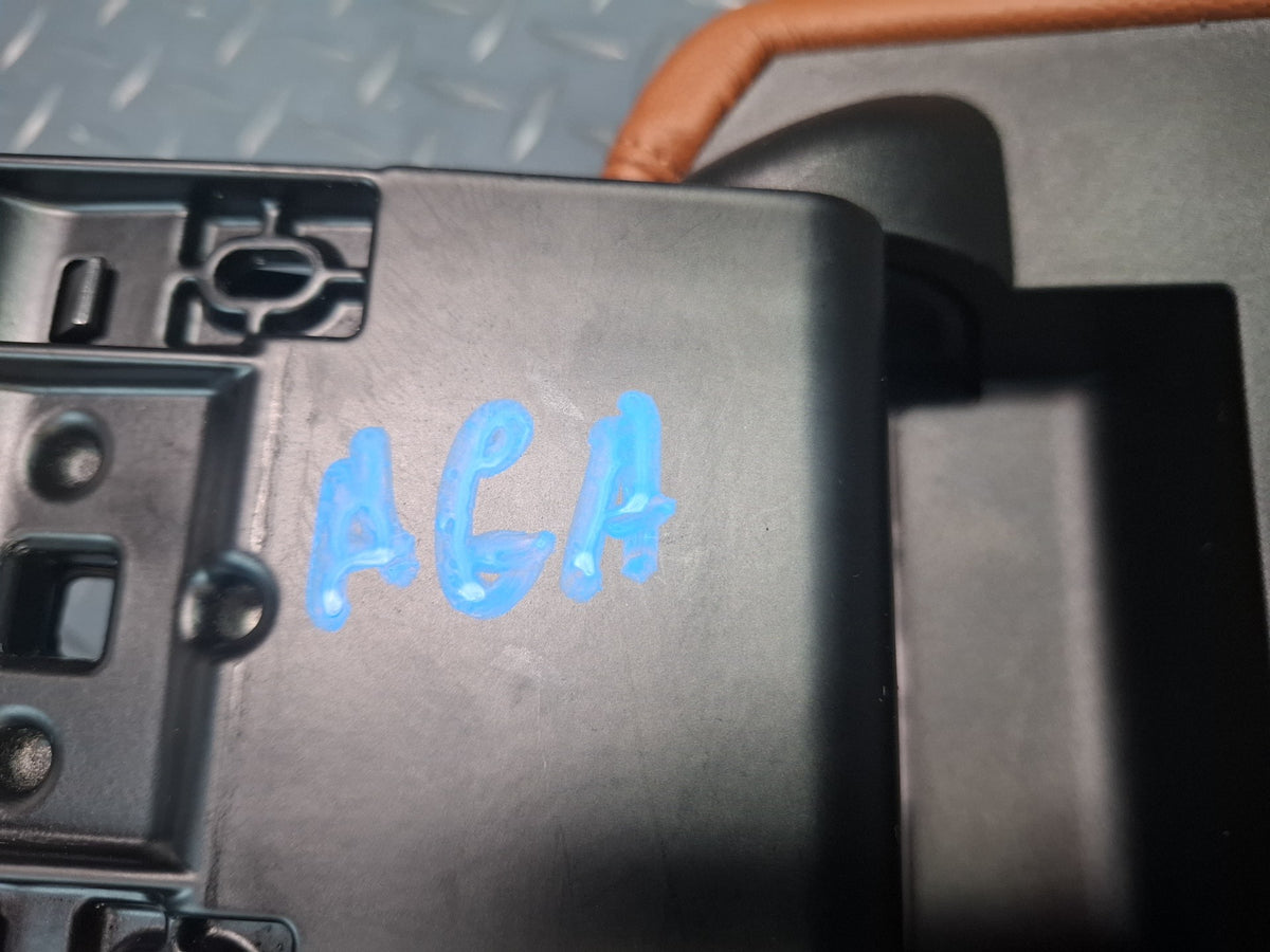 17-19 Alfa Romeo Giulia Center Console Arm Rest Lid Leather Brown OEM