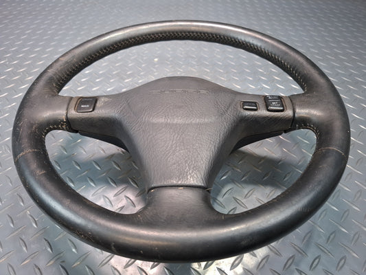 89-92 Toyota Supra MA71 Leather Steering Black w Cruise Switch OEM