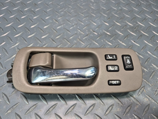 95-00 Lexus UCF20L LS400 Set of 4 Interior Door Handle w Trim & Switch Brown OEM
