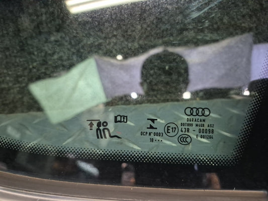 18-25 Audi F5A A5 S5 Sportback Rear Right Quarter Window Glass w Molding OEM